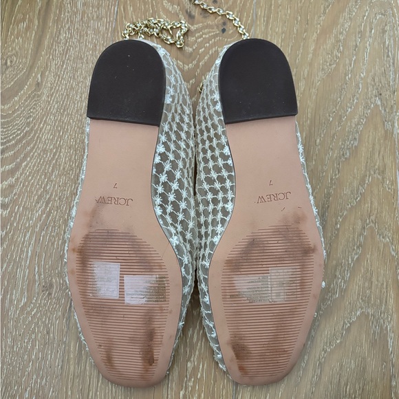 NWT- J Crew Quinn embellished removable ankle strap baller flat size 7M Sold out - Picture 5 of 8